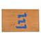 Blue Shadow Monogram Natural Coir Doormat